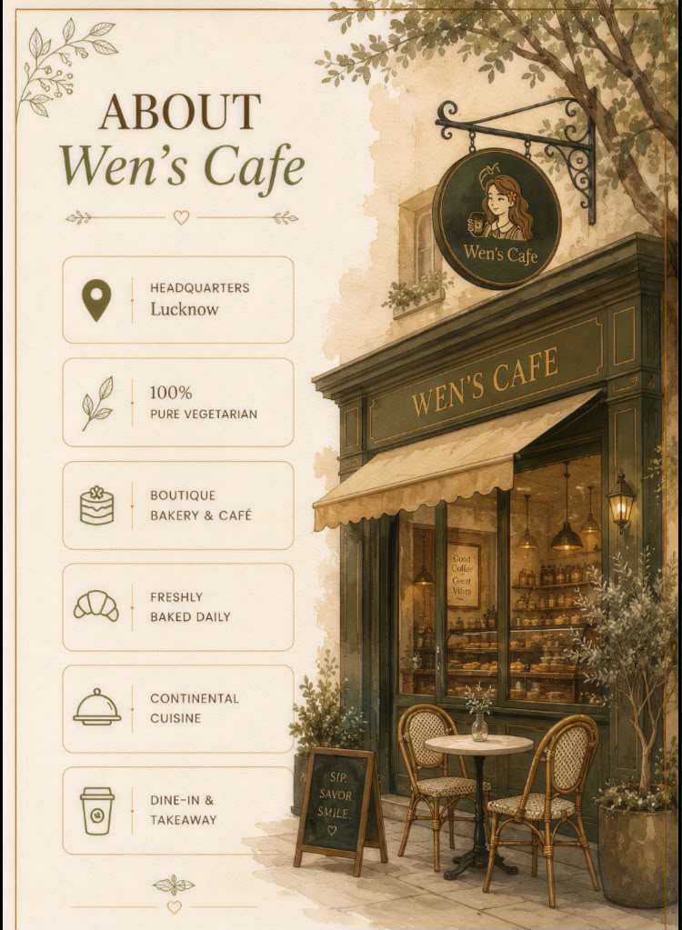 Illustration of Wen's Cafe in Lucknow