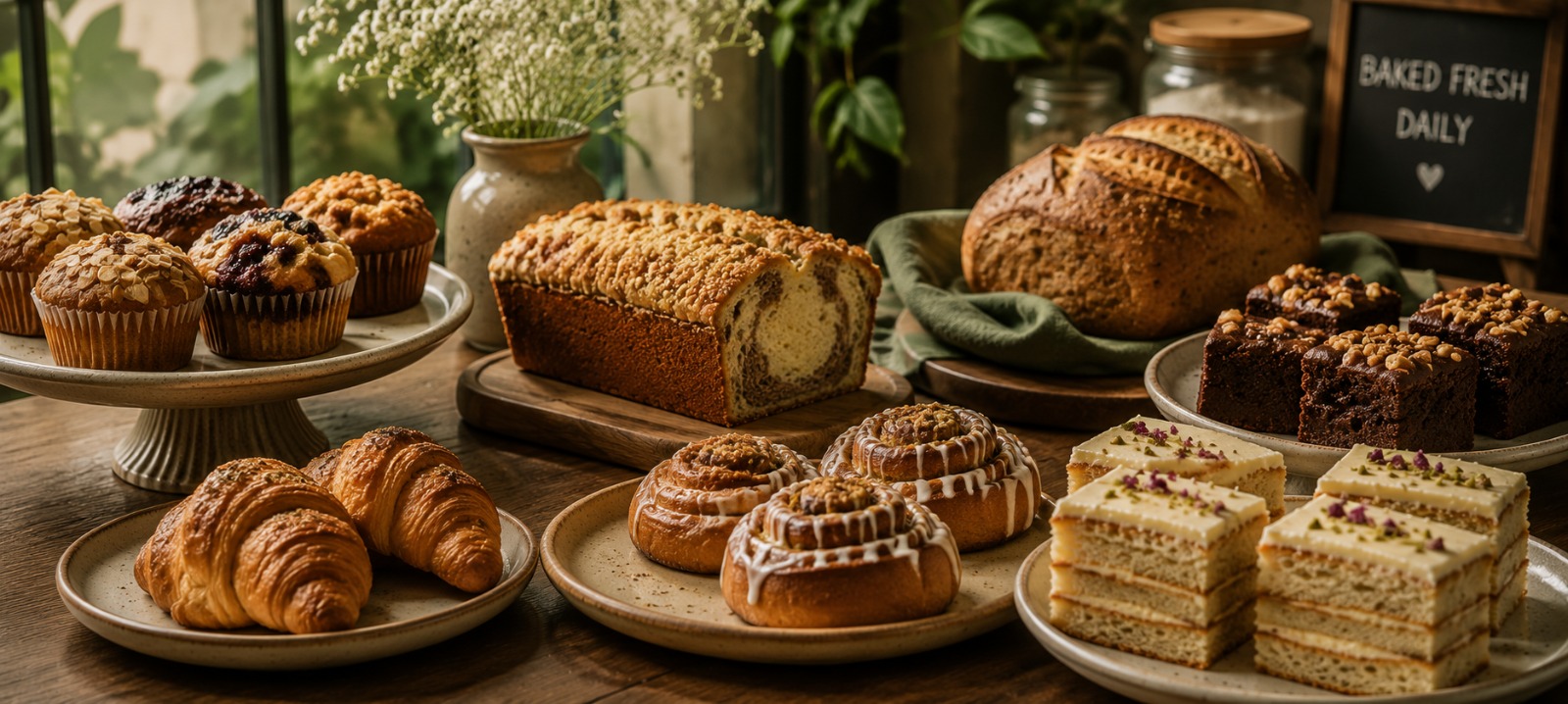 Wen's Cafe bakery menu illustration