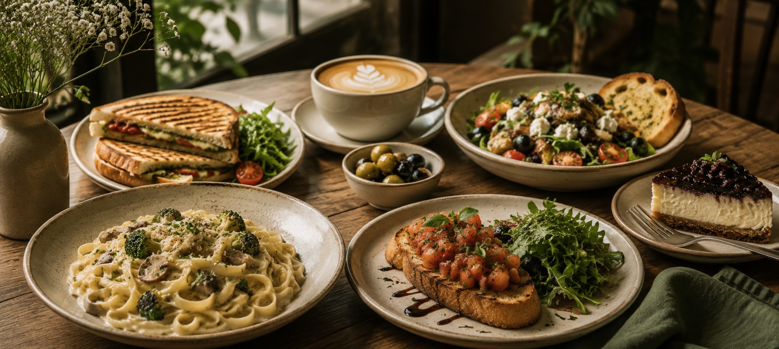 Wen's Cafe continental menu illustration