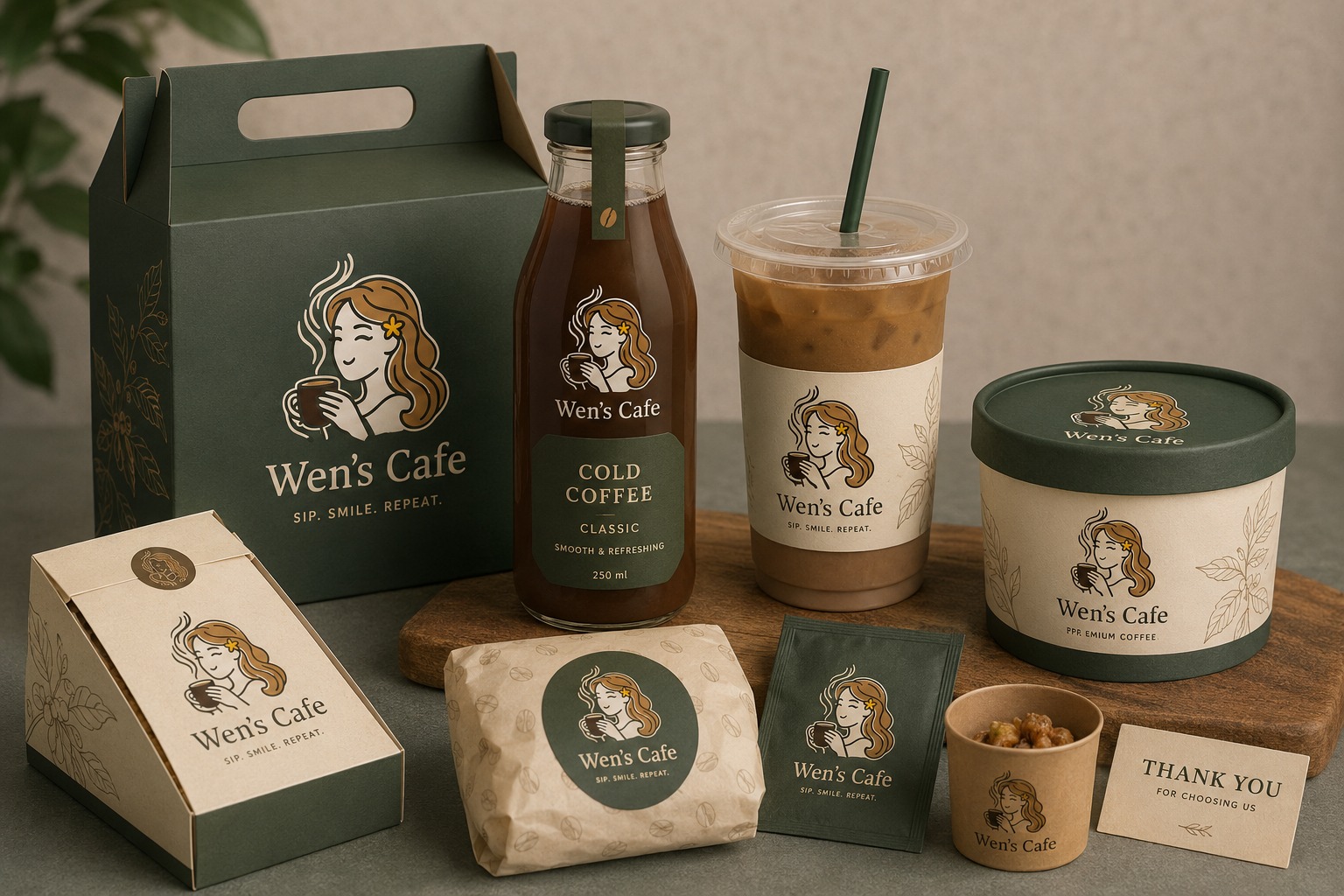 Wen's Cafe packaging